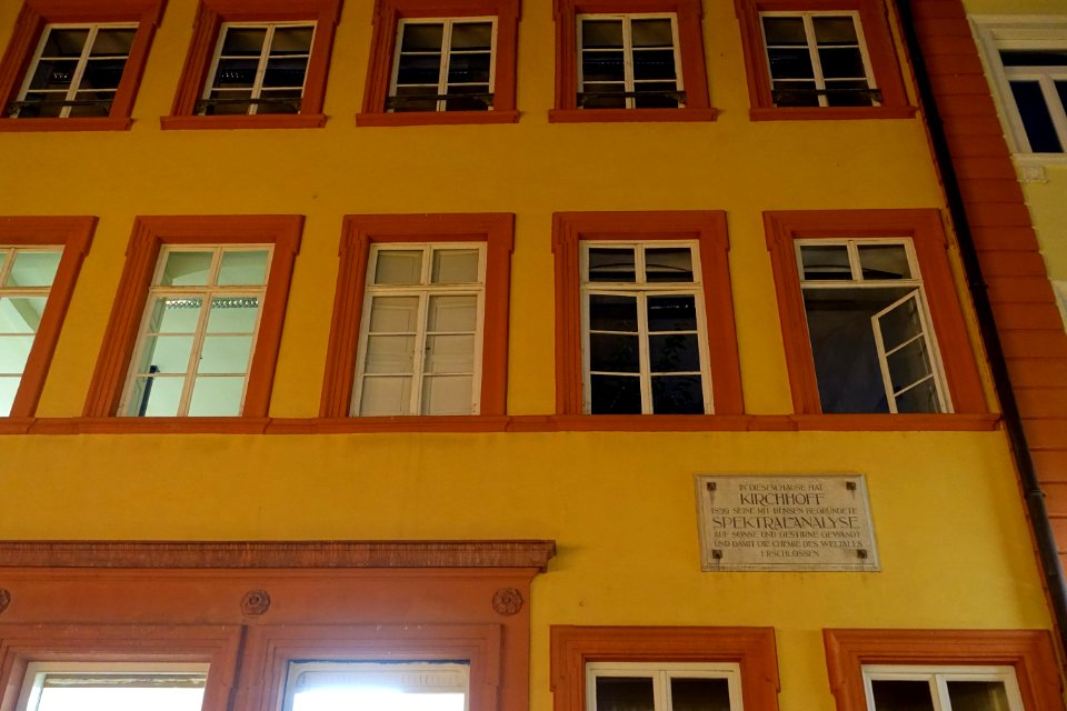 Kirchhoff Spektralanalyse plaque - Heidelberg, Germany - DSC01560