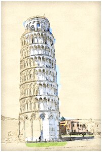 Baptistery tuscany the leaning tower