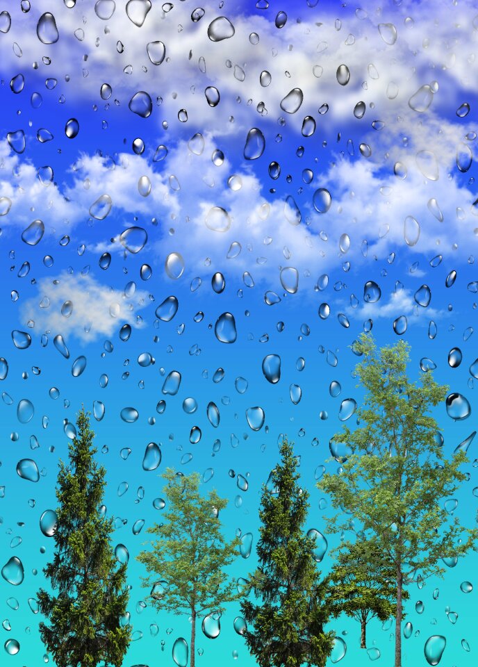 Rain clouds blue rain
