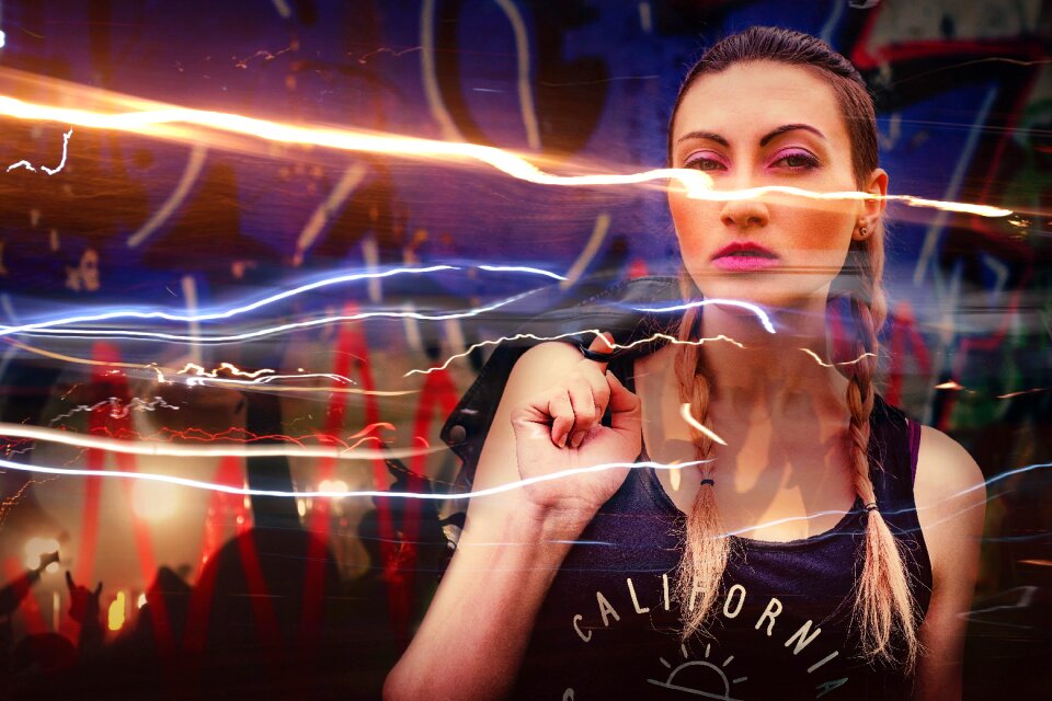 Trendy woman electric