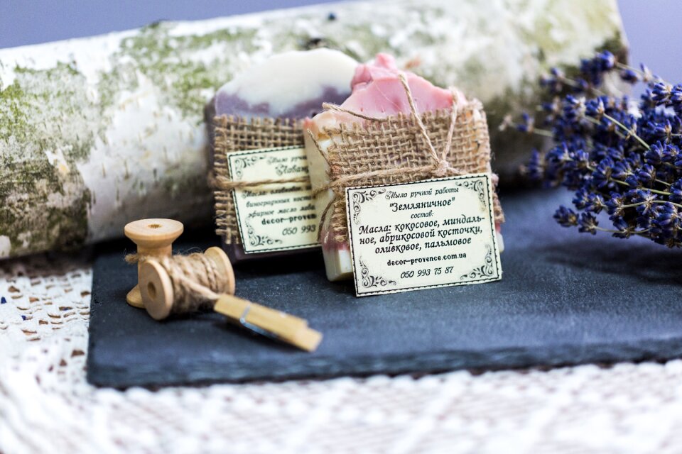 Lavender soap background