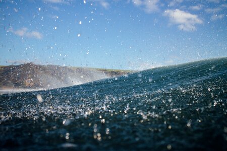 Wet waves blue