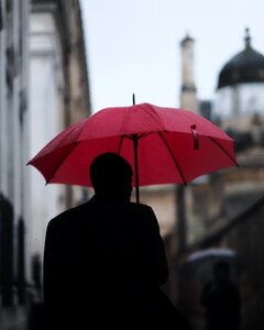 Umbrella rain silhouette photo