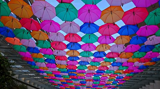 Spring umbrella plaza