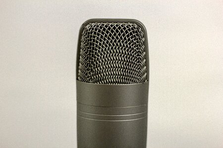 Recording audio gray microphone