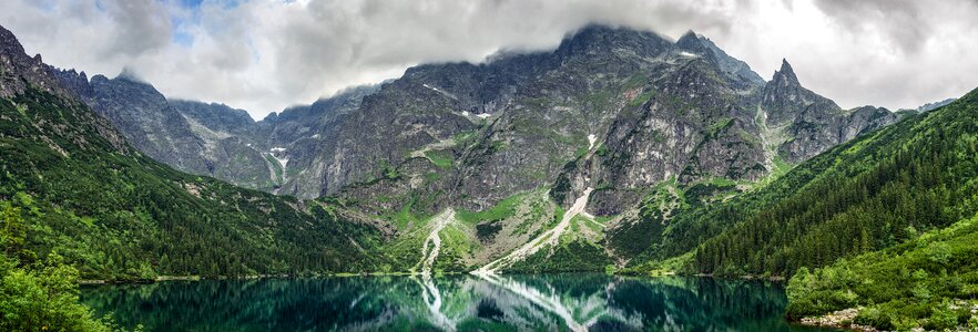 Mountain lake tatra nature