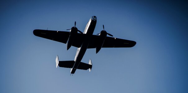 Fly blue blue sky