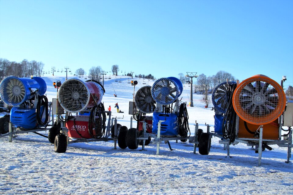 Winter the ski slope skiing area
