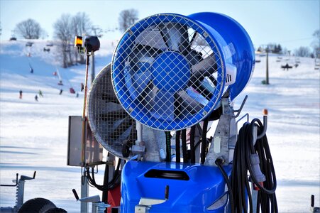 Turbine winter skiing area photo