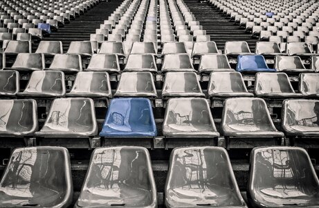 Sit football stadium plastic photo