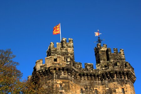 Blue fortress flag