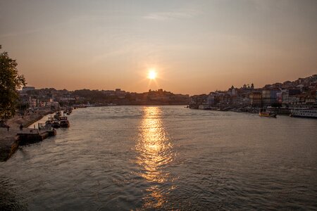 River sunset water photo