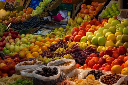 Colorful market fruits