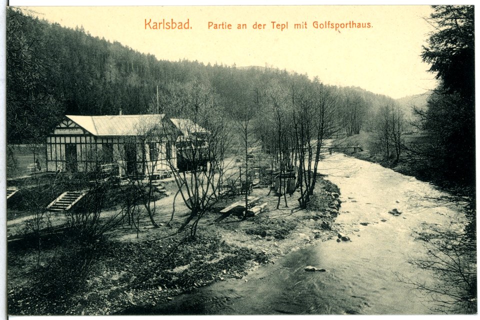 14506-Karlsbad-1912-Tepl mit Golfsporthaus-Brück & Sohn Kunstverlag