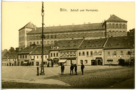 14398-Bilin-1912-Schloß und Marktplatz-Brück & Sohn Kunstverlag