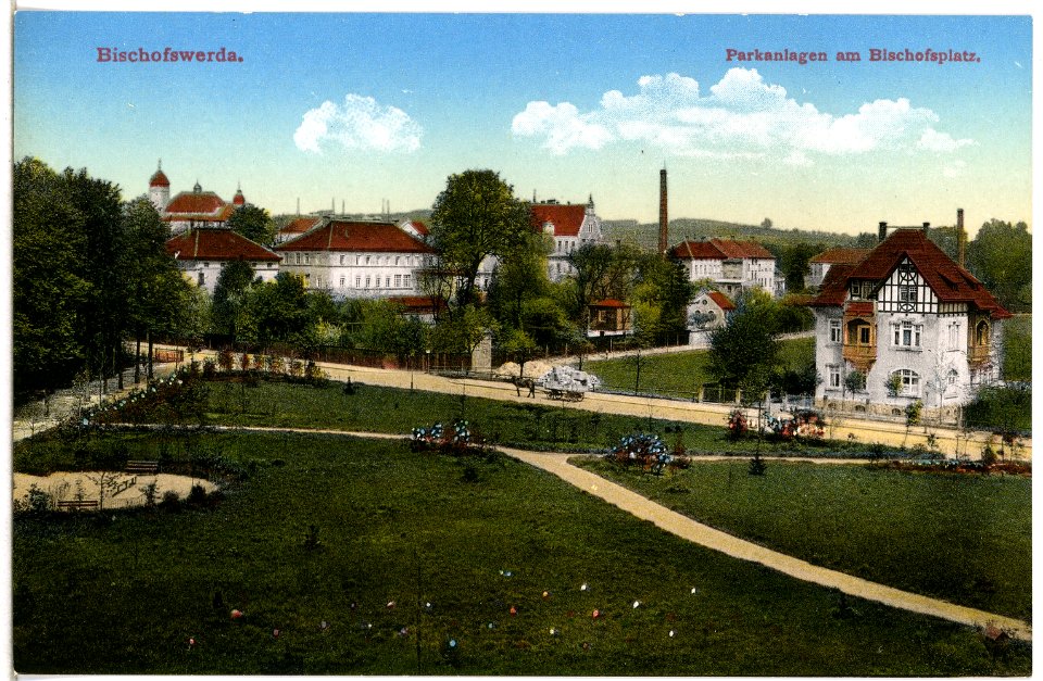 14698-Bischofswerda-1912-Parkanlagen am Bischofsplatz-Brück & Sohn Kunstverlag