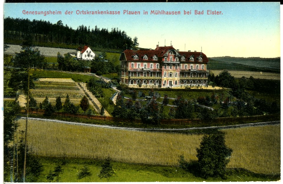 14414-Mühlhausen-1912-Genesungsheim der Ortskrankenkasse Plauen-Brück & Sohn Kunstverlag