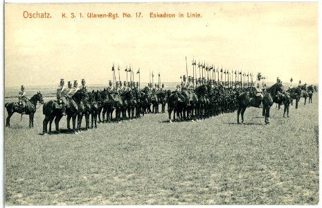14767-Oschatz-1912-1. Königlich Sächsisches Ulanen-Regiment Nr. 17 - Eskadron in Linie-Brück & Sohn Kunstverlag
