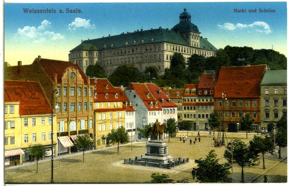 14696-Weißenfels-1912-Markt und Schloß-Brück & Sohn Kunstverlag
