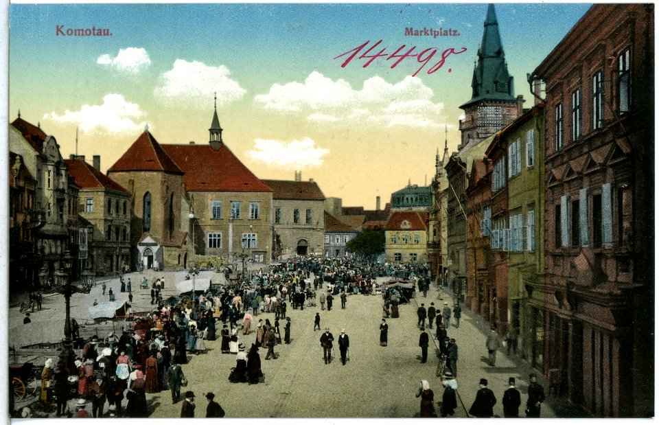 14498-Komotau-1912-Marktplatz-Brück & Sohn Kunstverlag