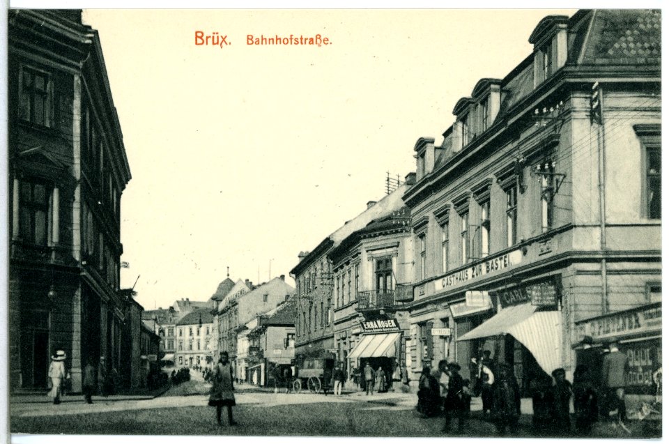 14298-Brüx-1912-Bahnhofstraße-Brück & Sohn Kunstverlag