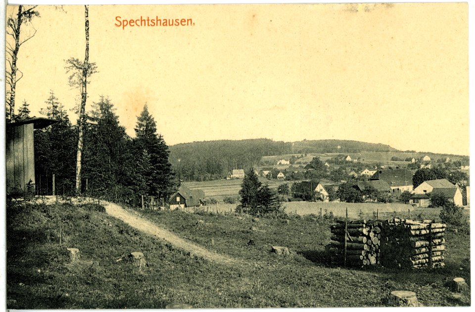 14792-Spechtshausen-1912-Blick auf Spechtshausen-Brück & Sohn Kunstverlag