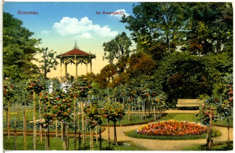 14705-Komotau-1912-Im Rosenpark-Brück & Sohn Kunstverlag