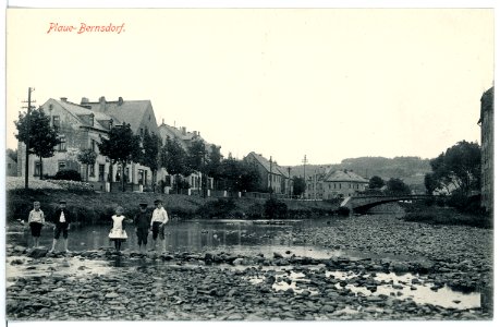15995-Plaue-Bernsdorf-1913-Partie an der Zschopau-Brück & Sohn Kunstverlag