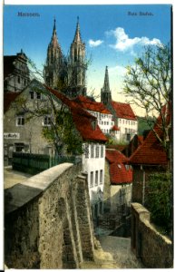 14751-Meißen-1912-Rote Stufen, Franz Würfel, Domtürme-Brück & Sohn Kunstverlag