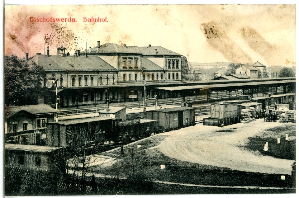 14634-Bischofswerda-1912-Bahnhof-Brück & Sohn Kunstverlag