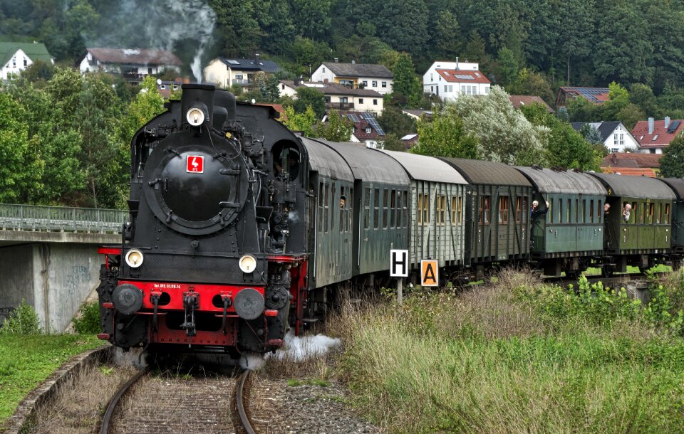 Railway steam railway museum train