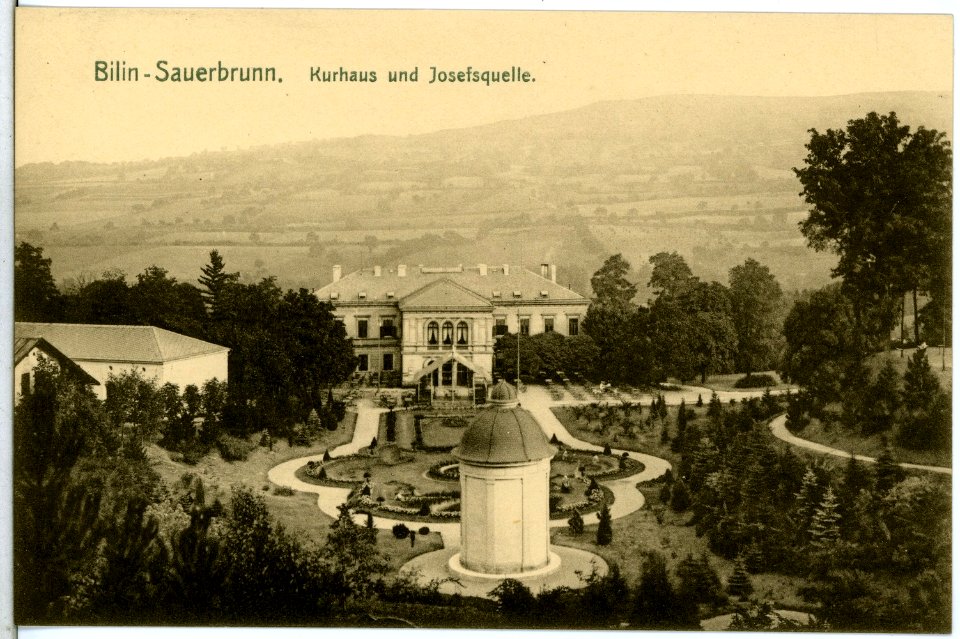 14401-Bilin-1912-Kurhaus und Josefsquelle-Brück & Sohn Kunstverlag