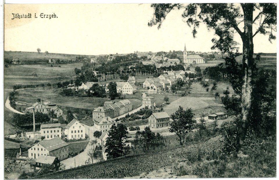 14416-Jöhstadt- Erzgeb.-1912-Blick auf den Ort-Brück & Sohn Kunstverlag