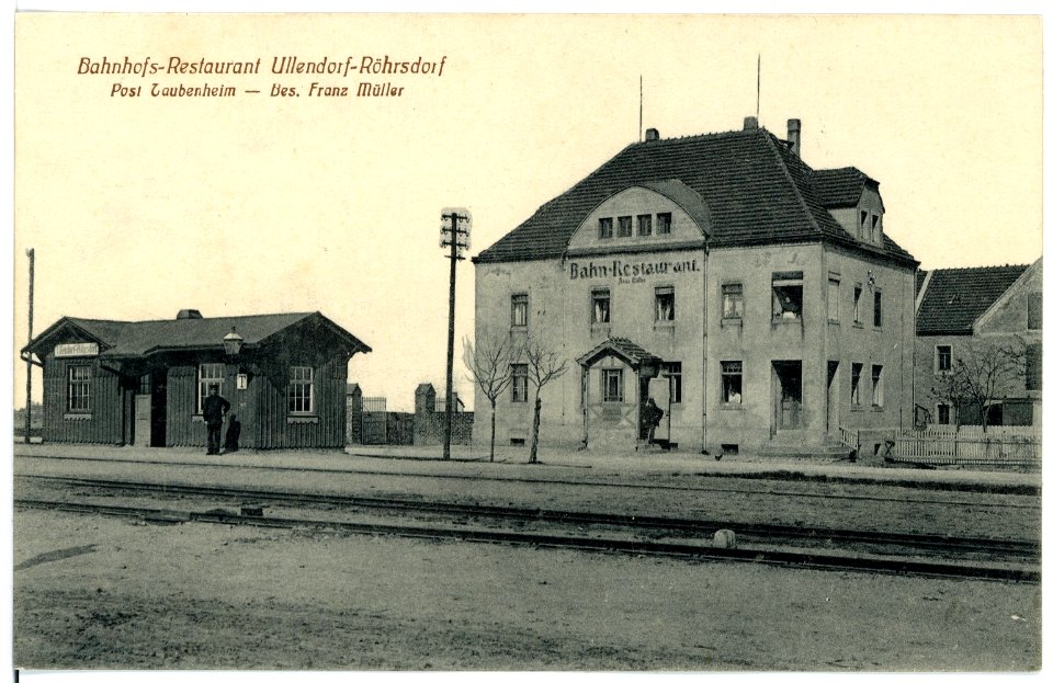 15722-Ullendorf-1913-Bahnhof und Bahnhofsrestaurant-Brück & Sohn Kunstverlag