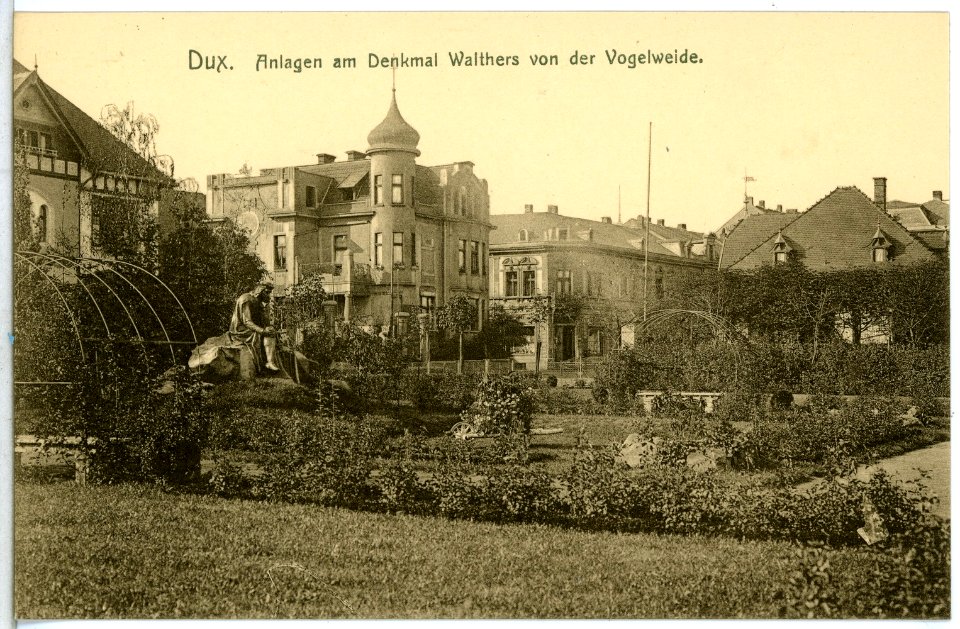 14411-Dux-1912-Anlagen am Denkmal Walters von der Vogelweide-Brück & Sohn Kunstverlag