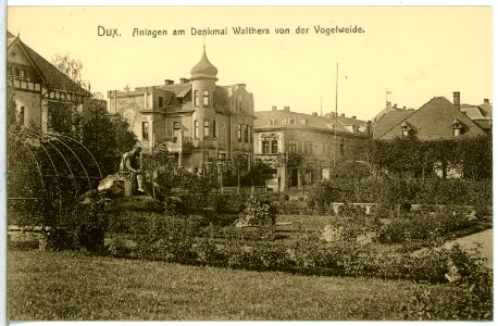14411-Dux-1912-Anlagen am Denkmal Walters von der Vogelweide-Brück & Sohn Kunstverlag