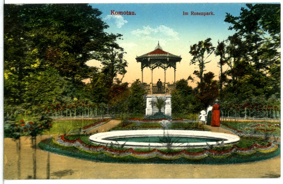14706-Komotau-1912-Im Rosenpark-Brück & Sohn Kunstverlag