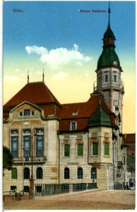 14900-Bilin-1912-Neues Rathaus-Brück & Sohn Kunstverlag