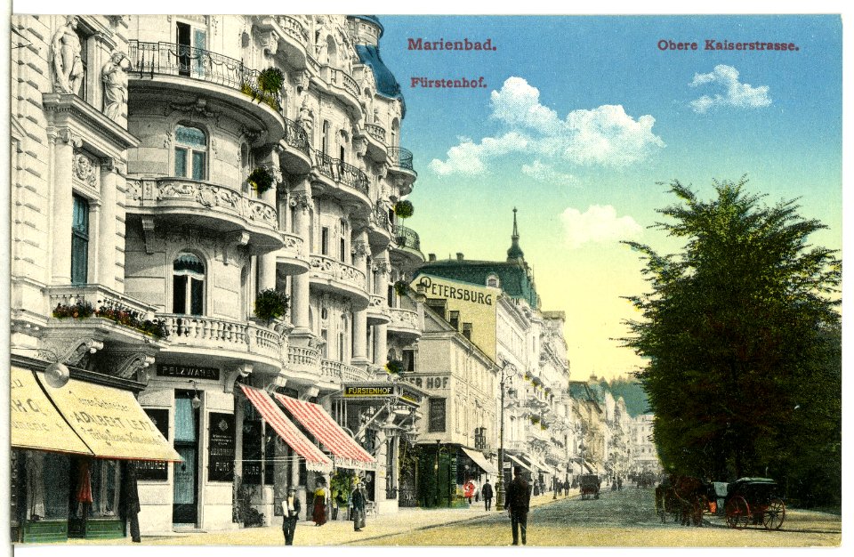 15292-Marienbad-1912-Obere Kaiserstraße-Brück & Sohn Kunstverlag