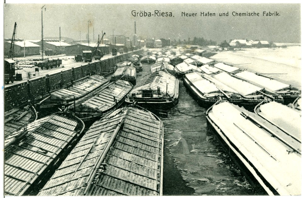 14348-Gröba-1912-Neuer Hafen und Chemische Fabrik-Brück & Sohn Kunstverlag