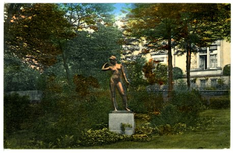 15749-Chemnitz-1913-Statue "Jägerin" an der Kaßberg-Auffahrt-Brück & Sohn Kunstverlag