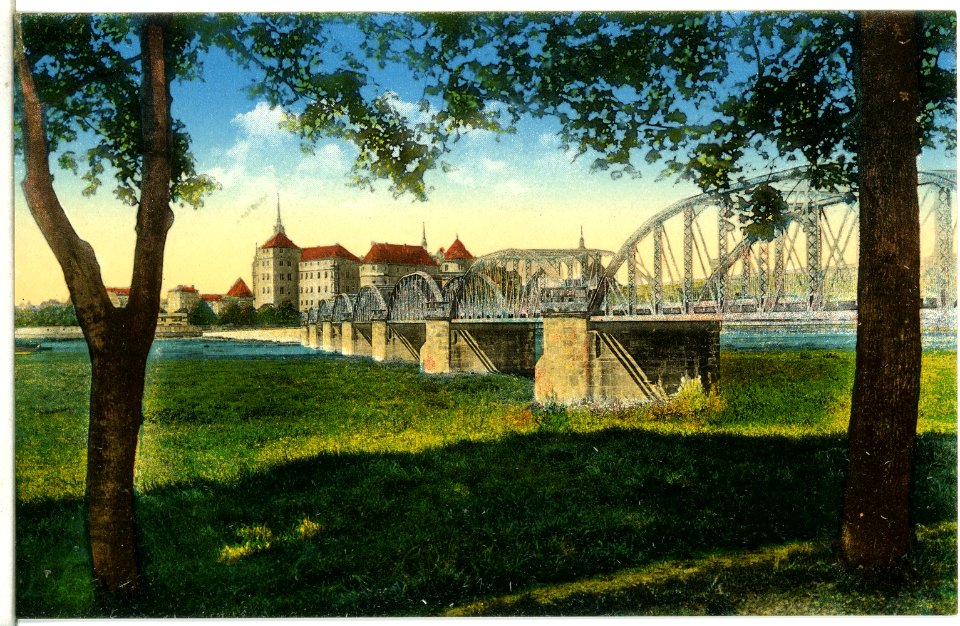 14855-Torgau-1912-Elbbrücke und Schloß-Brück & Sohn Kunstverlag