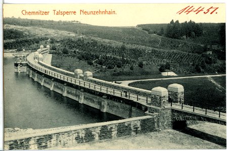 14451-Neunzehnhain-1912-Talsperre-Brück & Sohn Kunstverlag