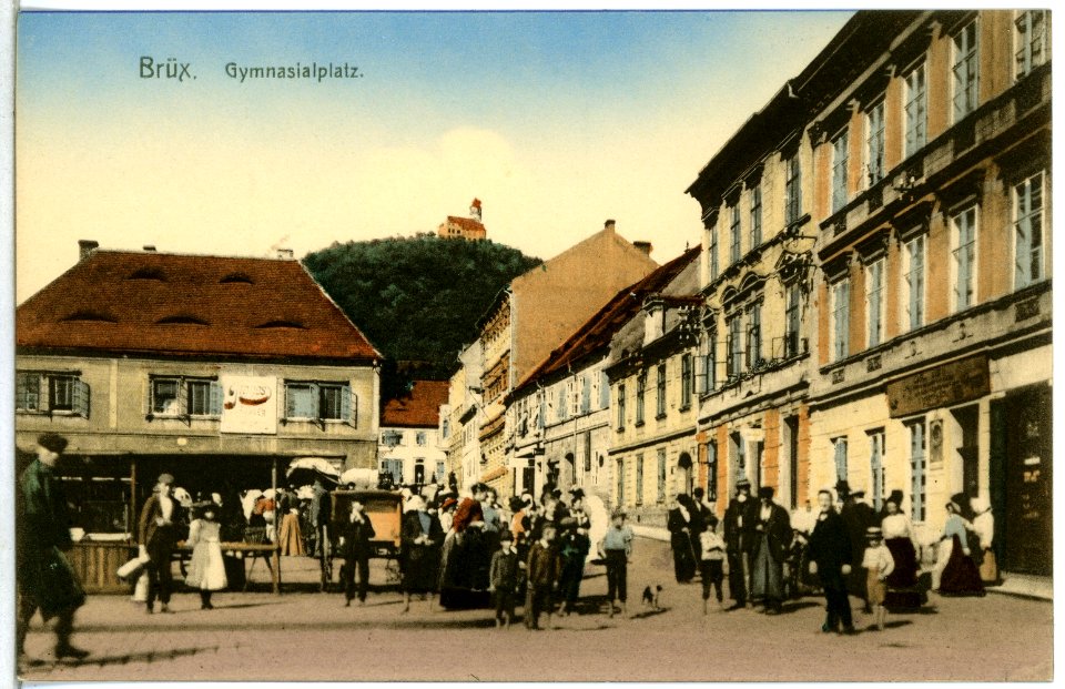 14408-Brüx-1912-Gymnasialplatz-Brück & Sohn Kunstverlag