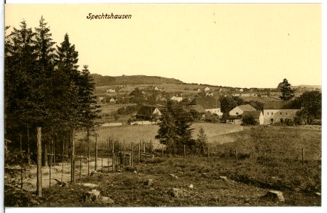14793-Spechtshausen-1912-Blick auf Spechtshausen-Brück & Sohn Kunstverlag