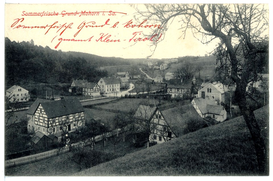 15719-Grund-Mohorn-1913-Blick auf Grund-Mohorn-Brück & Sohn Kunstverlag