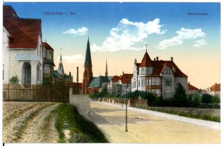 15602-Hainichen-1913-Wettinstraße-Brück & Sohn Kunstverlag
