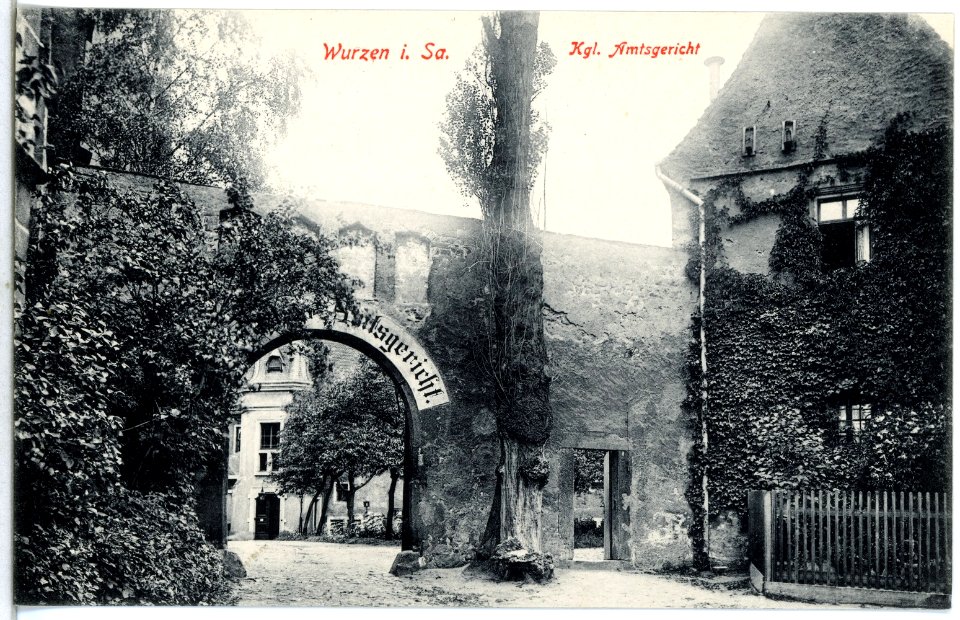 14339-Wurzen-1912-Partie am Königlichen Amtsgericht-Brück & Sohn Kunstverlag