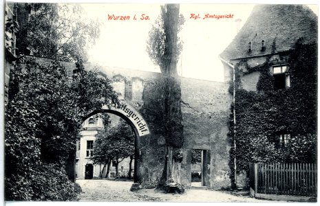 14339-Wurzen-1912-Partie am Königlichen Amtsgericht-Brück & Sohn Kunstverlag