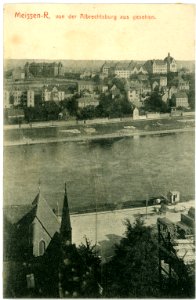 10447-Meißen-1908-Blick von der Albrechtsburg auf Meißen Rechts-Brück & Sohn Kunstverlag